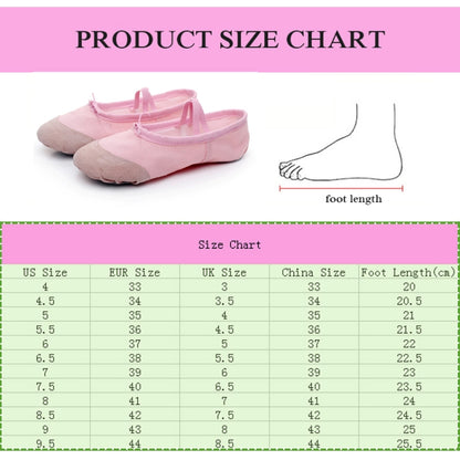 Flats Soft Ballet Shoes Latin Yoga Dance Sport Shoes for Children & Adult, 32, 33, 34, 35, 36, 37, 38, 39, 40