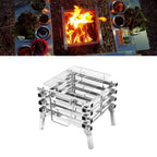 All Stainless Steel Camping Folding Portable Barbecue Grill Charcoal Grill Wood Stove, CF-723