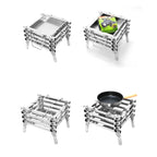 All Stainless Steel Camping Folding Portable Barbecue Grill Charcoal Grill Wood Stove, CF-723