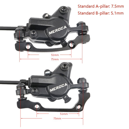 Meroca M800 Bicycle Brake Mountain Bike Universal Bilateral Brake Oil Pressure Disc Brake, Style:, 1 Pair Oil Brakes, 1 Pair Oil Brakes + 1 Pair Disc Brakes, Right Front 800mm, Left Back 1400mm, Right Front 800mm + Disc Brake                           ...