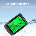 WEST BIKING 5 Languages Bicycle Waterproof Backlight Multifunction Wireless Odometer Speedometer, 5 Languages