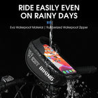 WEST BIKING Bicycle Bag Touch Screen Waterproof MTB Road Bike Handlebar Phone Bag Reflective Front Frame Bag, YP0707269
