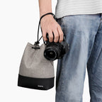 Baona Waterproof Micro SLR Camera Bag Protective Cover Drawstring Pouch Bag, Small Gray, Medium Gray, Large Gray