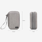 Baona BN-F027 Double-Layer Mobile Hard Disk Storage Bag EVA Hard Shell Hard Disk Protective Cover, Gray, Black