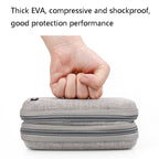 Baona BN-F027 Double-Layer Mobile Hard Disk Storage Bag EVA Hard Shell Hard Disk Protective Cover, Gray, Black