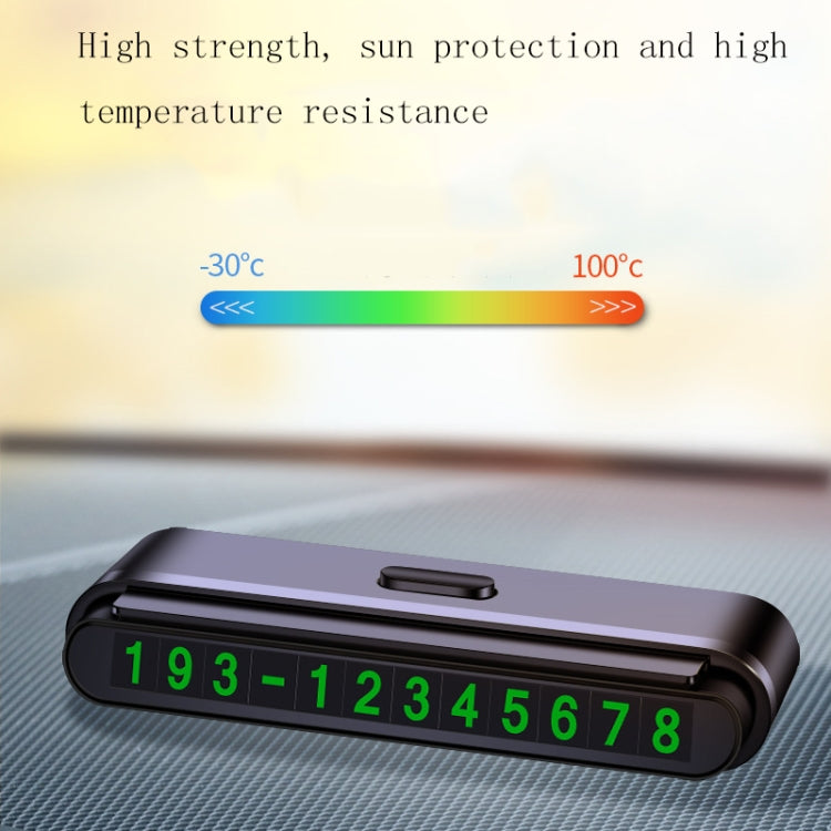 2 PCS One-Click Automatic Hiding Temporary Parking Signs For Cars, 2 PCS Black - Green Numbers, 2 PCS White - Green Numbers, 2 PCS Black - Red Numbers, 2 PCS White - Red Numbers