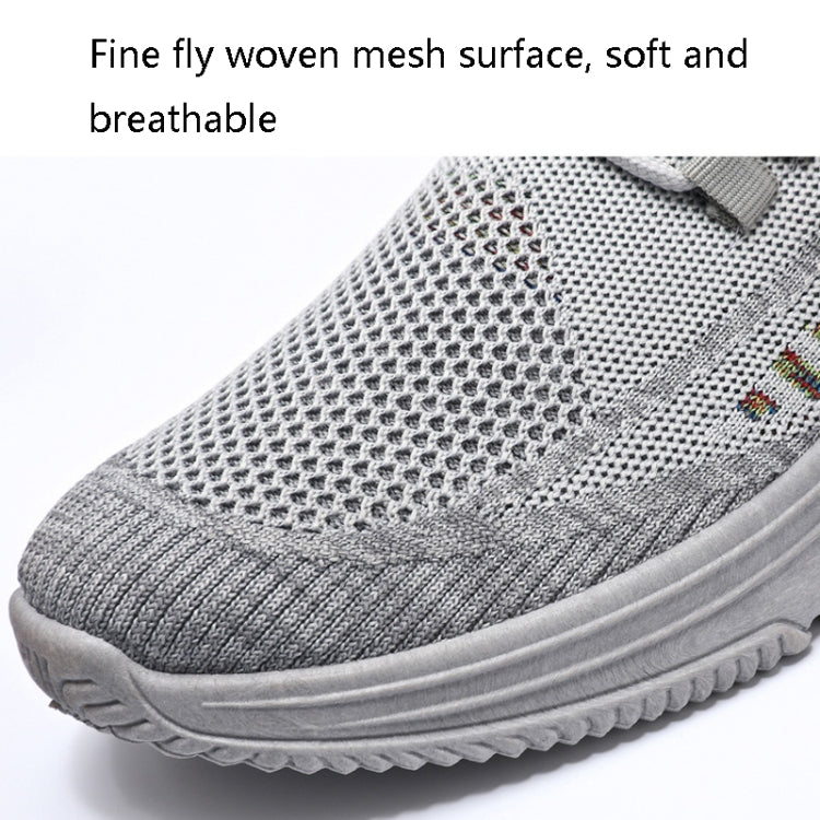 Male Sports Shoes Breathable Flying Weave Mesh Casual Shoes, 39, 40, 41, 42, 43, 44, 45