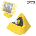 2 PCS DOBE TNS-19062 Host Charging Bottom Portable Triangle Game Console Charger For Switch / Lite, Yellow, Blue Green, Gray, Dynamic Green, Coral Red, Dynamic Blue
