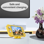 2 PCS DOBE TNS-19062 Host Charging Bottom Portable Triangle Game Console Charger For Switch / Lite, Yellow, Blue Green, Gray, Dynamic Green, Coral Red, Dynamic Blue
