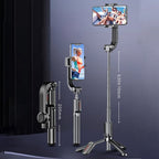 XYK-19017 Smart Anti-Shake Single Axis Stabilizer Retractable Mobile Phone Selfie Stick Video Live Tripod With Bluetooth Remote Control