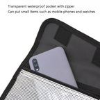 Splitable Fish Bait Bag With 6 PVC Self-Sealing Stickers Classification Storage Hanging Bag