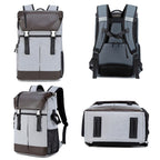 C3081 Camera  Computer Shoulder Digital Camera Bag Large Capacity Photography Backpack, Light Grey, Dark Gray