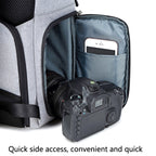 C3081 Camera  Computer Shoulder Digital Camera Bag Large Capacity Photography Backpack, Light Grey, Dark Gray
