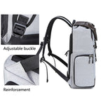 C3081 Camera  Computer Shoulder Digital Camera Bag Large Capacity Photography Backpack, Light Grey, Dark Gray
