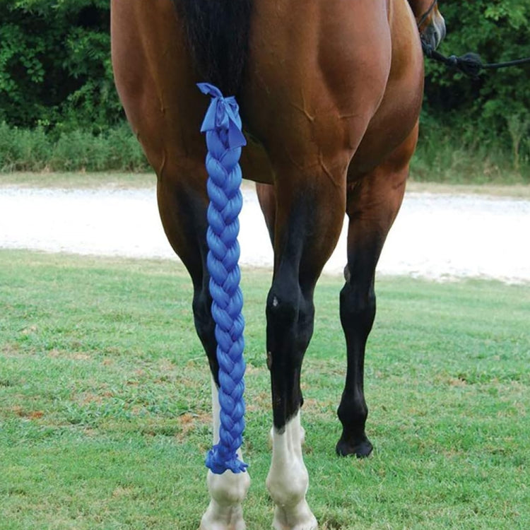 Horse Protective Supplies Ponytail Anti-Mosquito Fossil Warming Horse Tail Package, Red, Green, Blue, Black
