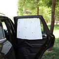 Car Embroidery Curtain Sunshade Cartoon Cotton Suction Cup Curtain Car Sunscreen Insulation Covering Curtain, Cherry, Bear, Sun Flower, Girl