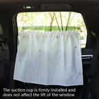 Car Embroidery Curtain Sunshade Cartoon Cotton Suction Cup Curtain Car Sunscreen Insulation Covering Curtain, Cherry, Bear, Sun Flower, Girl