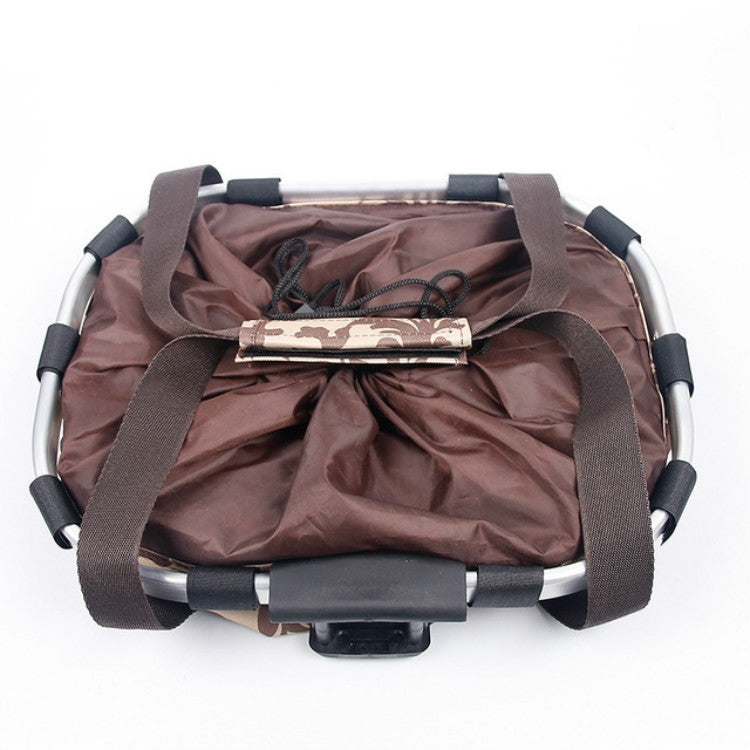 Bicycle Front Bag Basket Aluminum Alloy Foldable Basket, L