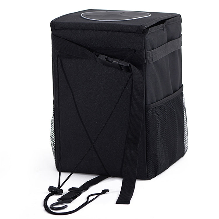 With Cover Car Trash Can Foldable Car Chair Back Trash Can Waterproof Box, Size:, 15 x 15 x 25cm, 20 x 20 x 30cm