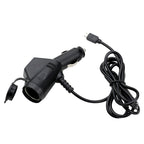 2 PCS Car 3 In 1 Charger With Cigarette Lighter Dual USB Interface With USB Mobile Phone Charging Cable, Black, White