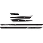 D-1037 Striped Car Sticker Car Side Door Cover Rearview Mirror Combination Sticker, D-1037