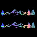 2 PCS D-791 Mountain Forest Car Sticker SUV Off-Road Vehicle Body Sticker Rear Windshield Car Sticker