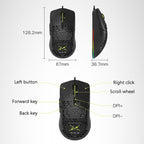 DELUX M700BU 7 Keys Wired Games Mouse Desktop Wired Mouse, Style:, 3325 (Support 10000DPI), 3389 (Support 16000DPI)