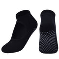2 Pairs Combed Cotton Yoga Socks Towel Bottom Reveal Round Head Dance Fitness Sports Flooring Socks, One Size