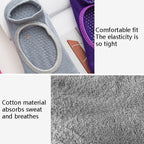 2 Pairs Combed Cotton Yoga Socks Towel Bottom Reveal Round Head Dance Fitness Sports Flooring Socks, One Size