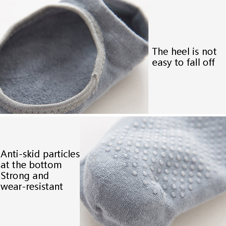 2 Pairs Combed Cotton Yoga Socks Towel Bottom Reveal Round Head Dance Fitness Sports Flooring Socks, One Size