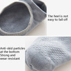 2 Pairs Combed Cotton Yoga Socks Towel Bottom Reveal Round Head Dance Fitness Sports Flooring Socks, One Size