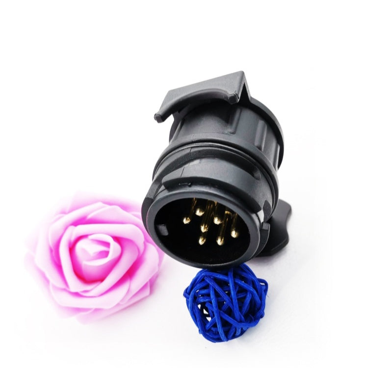 2 PCS VS1130E-M 13 Turn 7 Core Mini Converted Head Trailer RV Connector EU Plug, 13 Turn 7 Core