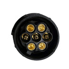 2 PCS VS1130E-M 13 Turn 7 Core Mini Converted Head Trailer RV Connector EU Plug, 13 Turn 7 Core
