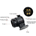 2 PCS VS1130E-M 13 Turn 7 Core Mini Converted Head Trailer RV Connector EU Plug, 13 Turn 7 Core