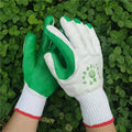 12 Pairs Thickened Rubber Coated Labor Insurance Rubber Gloves, Green, Red