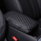 Leather Car Universal Central Armrests Pad Anti-Slip Armrest Box Mat, Universal