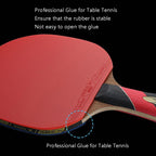 HUIESON HS-LX Six Star 5-Layer Chicken Wing Tip + 2 Layer Carbon Double Side Continuous Table Tennis Single Racket, HUIESON HS-LX(Pen Hold Grip Racket), HUIESON HS-LX(Hand-shake Grip Racket)