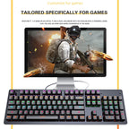 LEAVEN K880 104 Keys Gaming Green Axis Office Computer Wired Mechanical Keyboard, Cabel Length:1.6m, Black, White