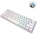 LEAVEN K28 61 Keys Gaming Office Computer RGB Wireless Bluetooth + Wired Dual Mode Mechanical Keyboard, Cabel Length:1.5m, Green Axis (Black), Green Axis (White), Green Axis (Blue), Green Axis (Pink), Red Axis (Black), Red Axis (White), Red Axis (Blue)...