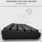 LEAVEN K28 61 Keys Gaming Office Computer RGB Wireless Bluetooth + Wired Dual Mode Mechanical Keyboard, Cabel Length:1.5m, Green Axis (Black), Green Axis (White), Green Axis (Blue), Green Axis (Pink), Red Axis (Black), Red Axis (White), Red Axis (Blue)...