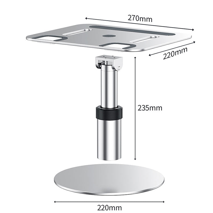 Oatsbasf 03597 Aluminum Alloy Notebook Heightening Bracket Notebook Computer Lifting Heat Dissipation Bracket Mobile Folding Table,Style:, Elite Version-Silver, Elite Version-Gray, Deluxe Edition-Silver, Deluxe Edition-Gray