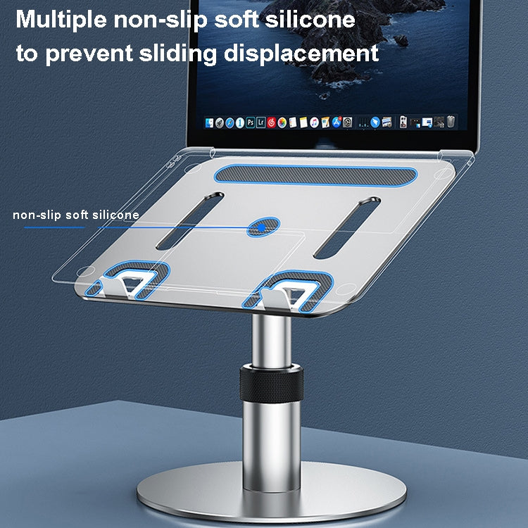 Oatsbasf 03597 Aluminum Alloy Notebook Heightening Bracket Notebook Computer Lifting Heat Dissipation Bracket Mobile Folding Table,Style:, Elite Version-Silver, Elite Version-Gray, Deluxe Edition-Silver, Deluxe Edition-Gray