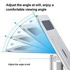 Oatsbasf 03597 Aluminum Alloy Notebook Heightening Bracket Notebook Computer Lifting Heat Dissipation Bracket Mobile Folding Table,Style:, Elite Version-Silver, Elite Version-Gray, Deluxe Edition-Silver, Deluxe Edition-Gray