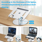 Oatsbasf 03597 Aluminum Alloy Notebook Heightening Bracket Notebook Computer Lifting Heat Dissipation Bracket Mobile Folding Table,Style:, Elite Version-Silver, Elite Version-Gray, Deluxe Edition-Silver, Deluxe Edition-Gray