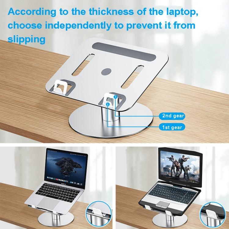 Oatsbasf 03597 Aluminum Alloy Notebook Heightening Bracket Notebook Computer Lifting Heat Dissipation Bracket Mobile Folding Table,Style:, Elite Version-Silver, Elite Version-Gray, Deluxe Edition-Silver, Deluxe Edition-Gray