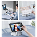 Oatsbasf 03597 Aluminum Alloy Notebook Heightening Bracket Notebook Computer Lifting Heat Dissipation Bracket Mobile Folding Table,Style:, Elite Version-Silver, Elite Version-Gray, Deluxe Edition-Silver, Deluxe Edition-Gray