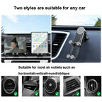 Oatsbasf Car Gravity Metal Bracket Scalable and Stable Mobile Phone Bracket Folding Screen Mobile Phone Exclusive Car Bracket, Folding Screen Outlet Black, Folding Screen Outlet Silver, Folding Screen Paste Black