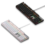 104 Keys Green Shaft RGB Luminous Keyboard Computer Game USB Wired Metal Mechanical Keyboard, Cabel Length:1.5m, Style:, Ordinary Version (Black), Ordinary Version (White), Double Imposition Version (White Pink), Double Imposition Version (Pink White) ...