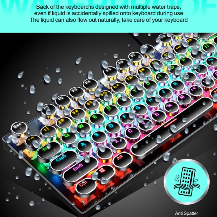 104 Keys Green Shaft RGB Luminous Keyboard Computer Game USB Wired Metal Mechanical Keyboard, Cabel Length:1.5m, Style:, Ordinary Version (Black), Ordinary Version (White), Double Imposition Version (White Pink), Double Imposition Version (Pink White) ...