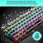104 Keys Green Shaft RGB Luminous Keyboard Computer Game USB Wired Metal Mechanical Keyboard, Cabel Length:1.5m, Style:, Ordinary Version (Black), Ordinary Version (White), Double Imposition Version (White Pink), Double Imposition Version (Pink White) ...